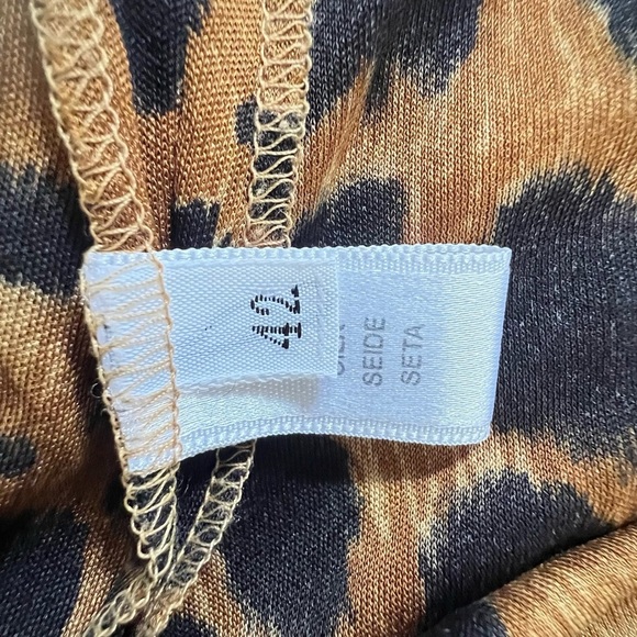 Rare Vintage Leonard Paris Leopard Print Silk wide Leg Pants, 42/6US - Picture 7 of 13